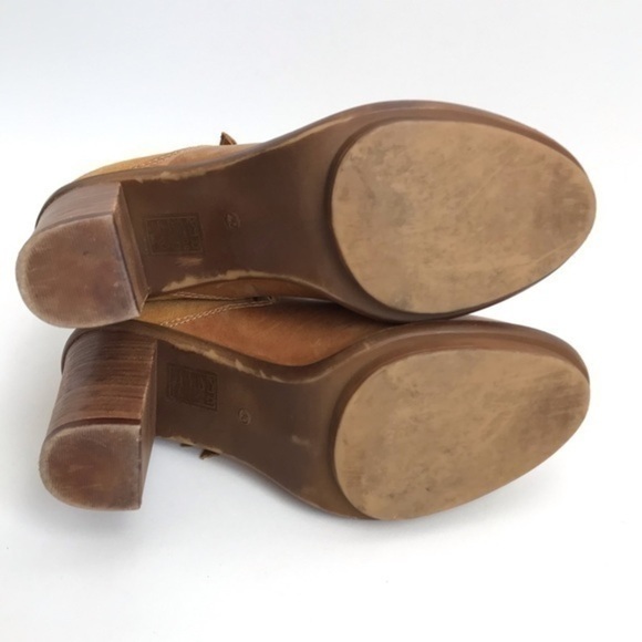 Aldo Carmel Leather Block Heel Ankle Booties Size 9 - Picture 12 of 13